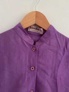 Purple Button-Down Shirt