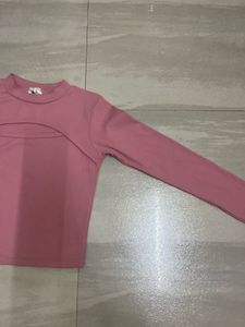 Pink Cutout Top