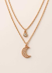 Layered Moon Necklace