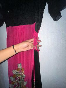 Pink &amp; Black Kurta