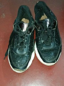 Black Sequin Sneakers
