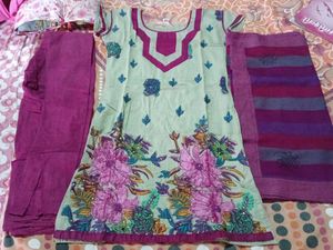 Cotton Suit With Dupatta