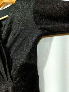 Shimmery Black A-line Party Dress