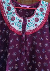 Embroidery Night Wear