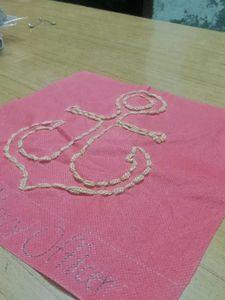 Navy Anchor Hand Made Thread Art