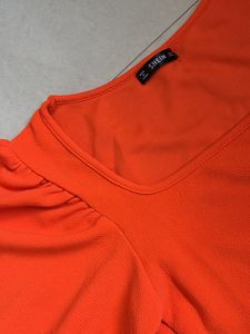 SHEIN Puff Sleeves Top 🍊