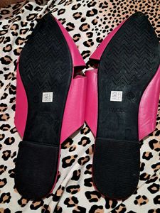 Pink Leather Flat Sandal