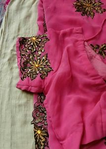 Chiffon  Georgette Saree &amp;blowse.