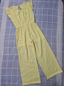 Cute Yellow Ruffle Jumpsuit