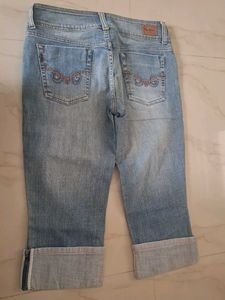 Top Shop Cuffed Capri Jeans