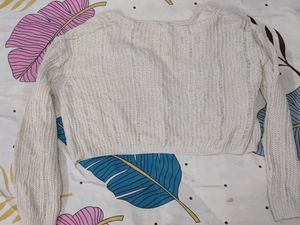 Cropped Knit Cardigan