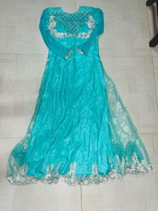 ✨ Turquoise Elegance Anarkali Dress ✨