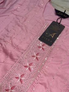 Aisha Pink Embroidered Kurta