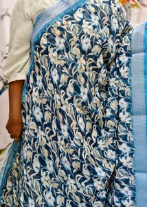 Floral Print Saree with Border