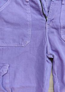 Trendy Purple Cargo Jeans (Pants)