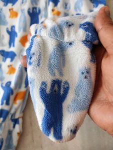 uniqlo Cute Bear Print Footed Pajamas