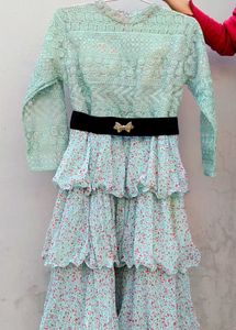 Blue 💙 Beautiful Dress With Belt