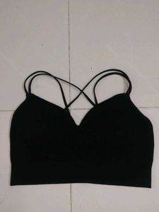 Black Bralette Top from savana for gym women