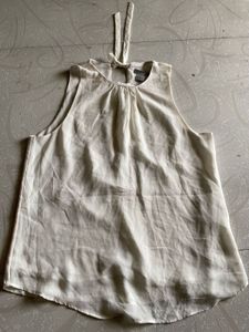H&amp;M Ivory Sleeveless Top – Size 38