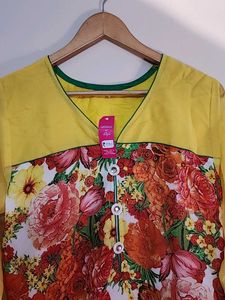 Yellow Georgette  KURTI 💛
