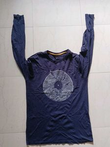 Navy Graphic Long Sleeve Tee