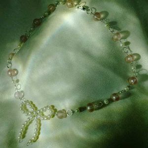 Pinterest Pearl Bow/Ribbon Necklace 🎀✨