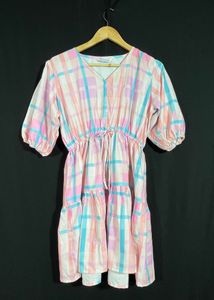 Women Multi Check Dress