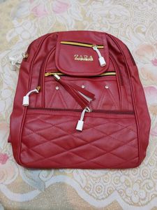 Zara Red Backpack