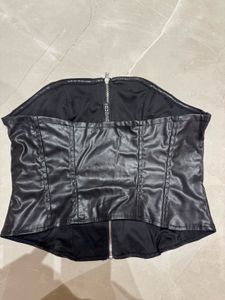 Leather Black Tube Top