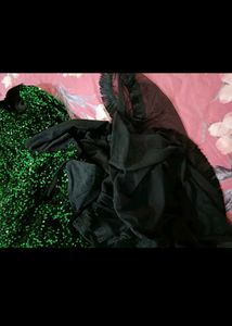 Green Sequin Lehenga Choli Set For Mehndi Sangeet