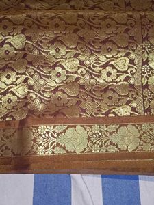 Beautiful Brown &amp; Gold Sari