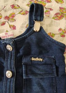 Denim Playsuit For 9 To 12 M Girl