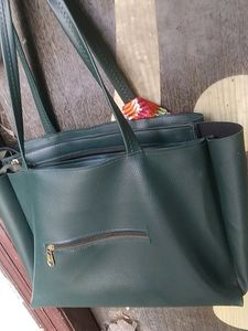 Beautiful Dark Green Handbag