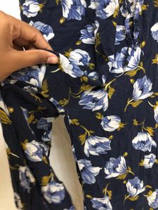 Blue Printed Jumpsuits