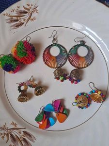 Colorful Earrings Combo of 5