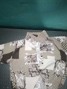 Vintage Patchwork Button-Down Shirt
