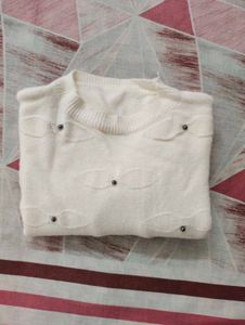 Elegant Cream Knit Sweater