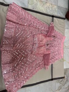 Pink Sequin Lehenga Choli