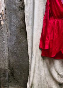5248. Red Wrap Dress