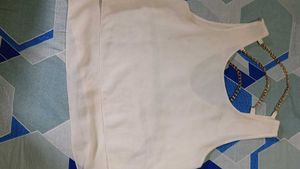 Light Weight Cream Colour Chain Top