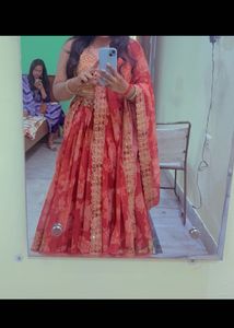 Red Floral Lehenga Choli