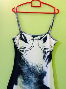 Black Abstract Bodycon Dress