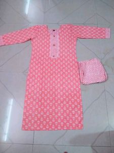 Coral Printed Kurti Set