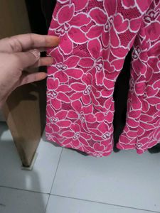 Pink Floral Lace Top