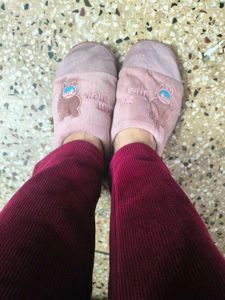 Warm Pink Slippers In 6 Size For Women