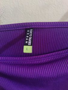 Purple Ribbed Tanktop