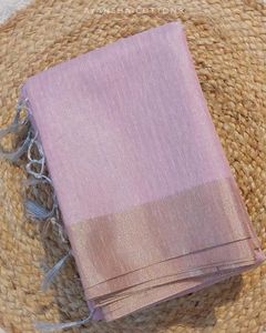 Banarasi Cotton Linen Saree 💜
