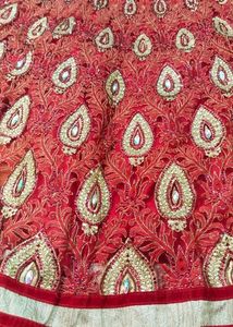 Umbrella  Frock Full Length Red Colour