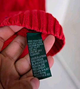 Red Cable Knit Sweater