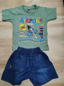 baby boy cute T-Shirt shorts Set